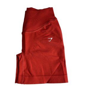 Gymshark Sweat Seamless Sculpt Shorts Size Small Salsa Red NWOT